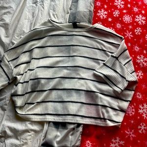 Forever 21 Cropped Striped T-Shirt